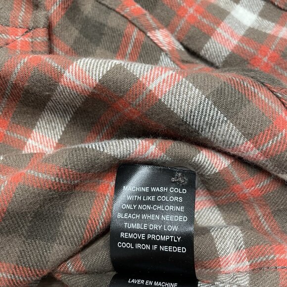 BROTHERS SONS FLANNEL SHIRT PLAID LUMBERJACK OUTDOOR AUTUMN FALL WARM MENS L NEW - Picture 9 of 11